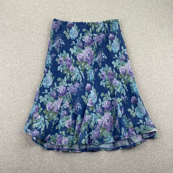 90s VTG Karin Stevens 2-pc Skirt Set 10P Blue Fairycore Ruffle Dreamy Whimsical - Picture 9 of 16